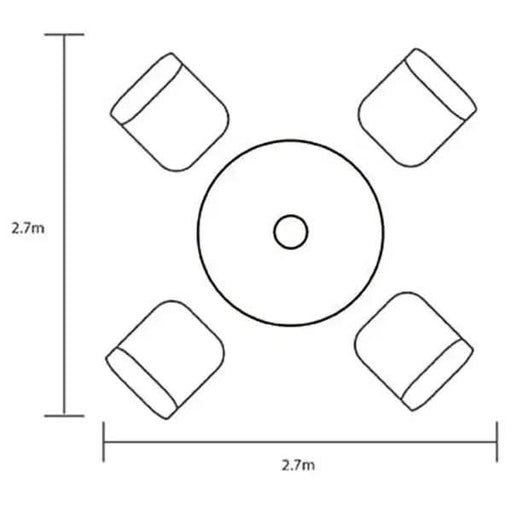 Hartman - Berkeley Round 4 Seat Dining Set in Bronze