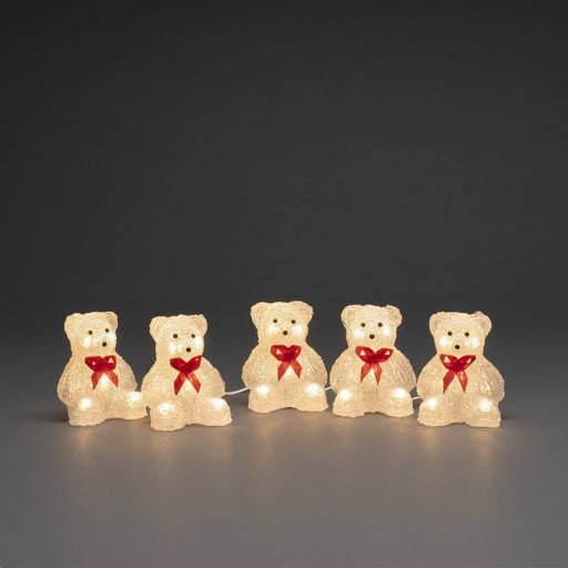 Acrylic Bears 5pc 12cm