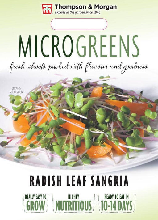 Thompson & Morgan (Uk) Ltd Gardening Microgreens Radish (Leaf) Sangria