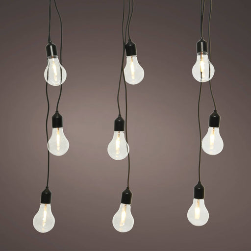 Kaemingk Christmas lighting Kaenmingk Led Party Globes 12L Blk/WW