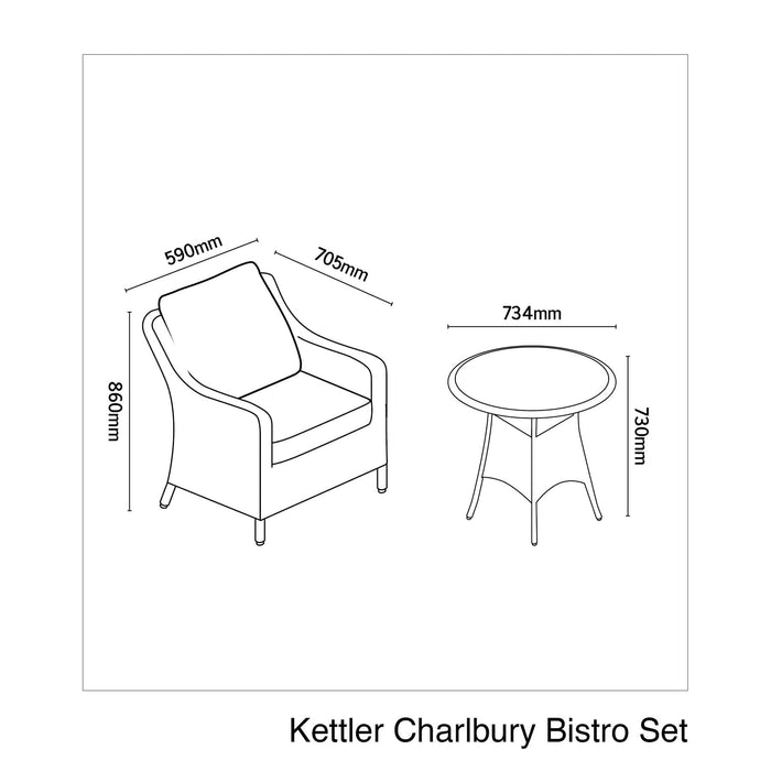 Kettler Garden Furniture Kettler Charlbury Bistro Set