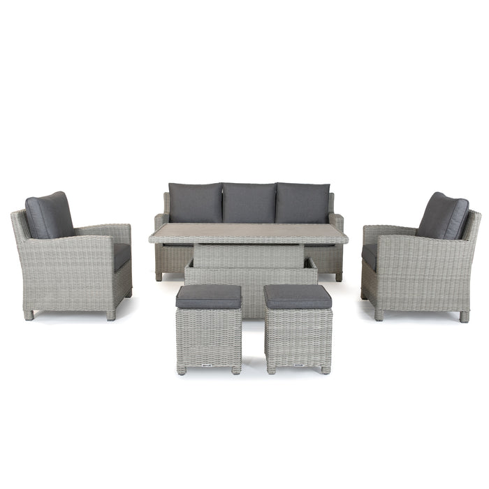 Palma Signature Sofa Set in White Wash with Choice of Table