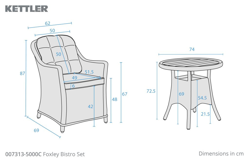 Kettler Foxley Bistro Set