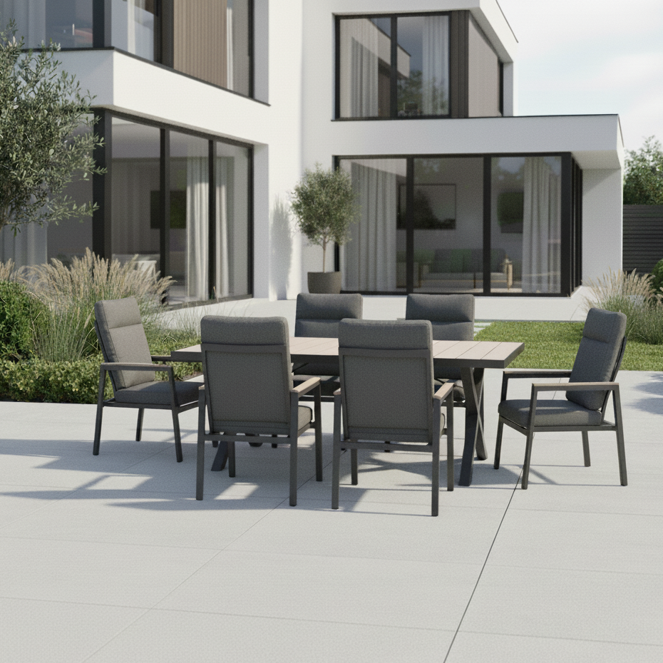 Kettler Tudor 6 Seat Reclining Dining Set