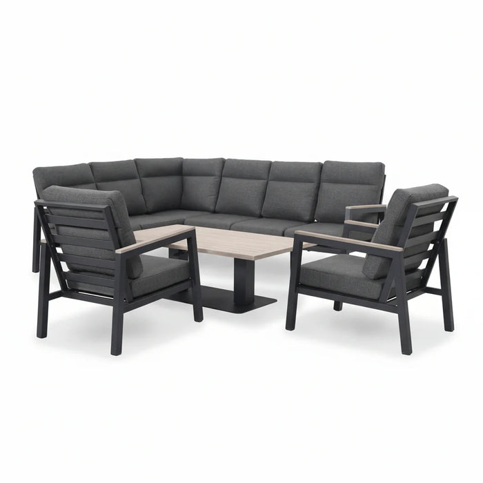 Kettler Tudor Corner Set Right Hand with 2x Armchairs