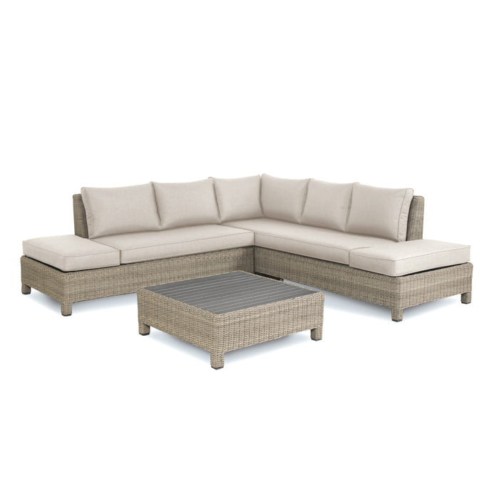 Palma Signature Low Lounge Garden Set with Coffee Table and Firepit in Oyster