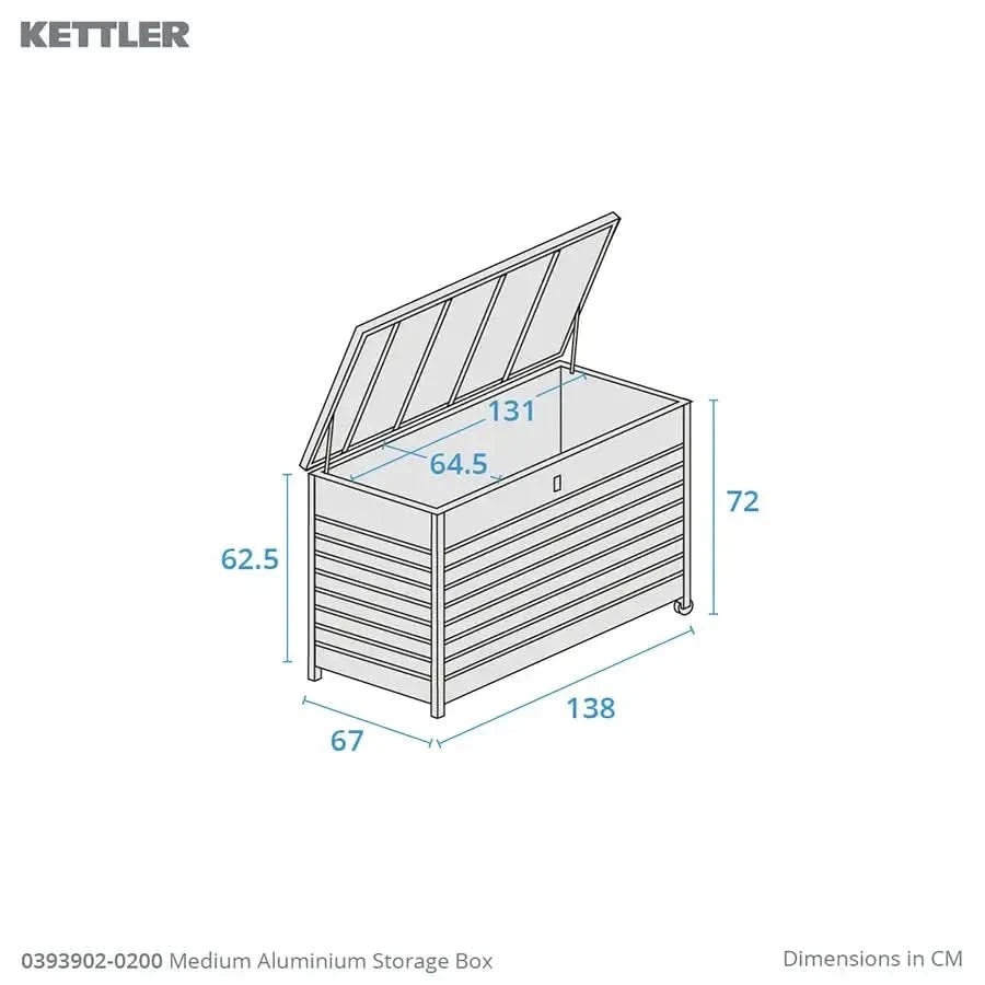 Kettler Medium Aluminium Storage Box (ex-display)