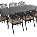 Hartman Amalfi 8 Seat Rectangle Dining Set with Parasol & Base