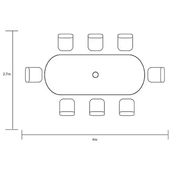 Hartman Berkeley 8 Seater Oval Set in Maize