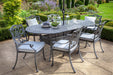 Hartman Capri Oval 6 Seat Dining Set in Antique Grey