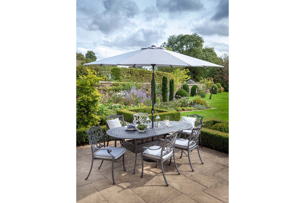 Hartman Capri Oval 6 Seat Dining Set in Antique Grey