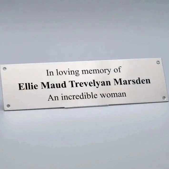 Stainless Steel Memorial Bench Custom Made Plaque