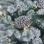 SNOWY WINTERFOLD SLIM FIR CHRISTMAS TREE 7.5FT (Pre-lit & Unlit options)