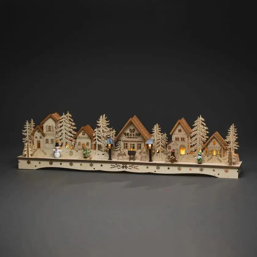 Konst Smide Wooden Village Silhouette