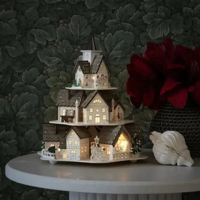 Konst Smide Wooden House with warm white LED's (ex display)