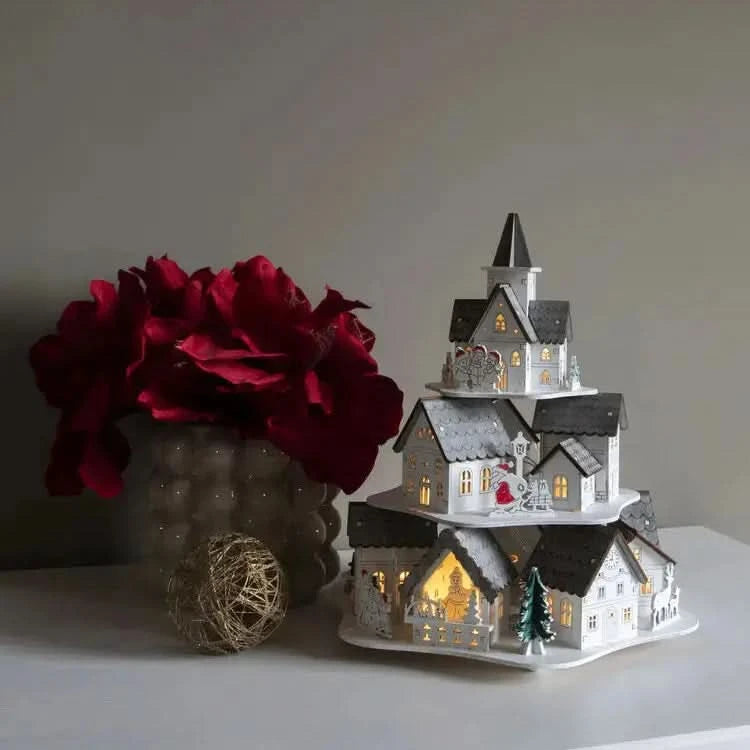 Konst Smide Wooden House with warm white LED's (ex display)