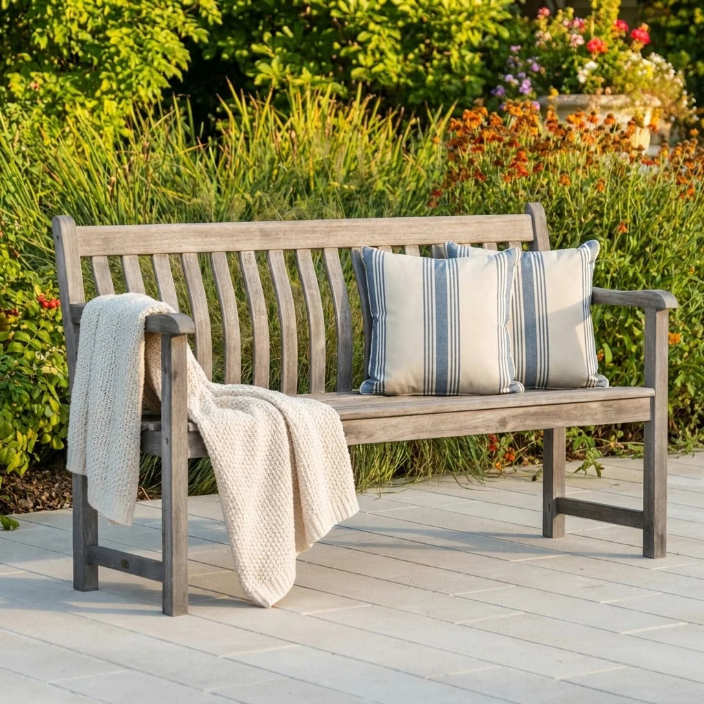 Alexander Rose Grey Painted Broadfield Bench in 4ft 334G & 5ft options 335G