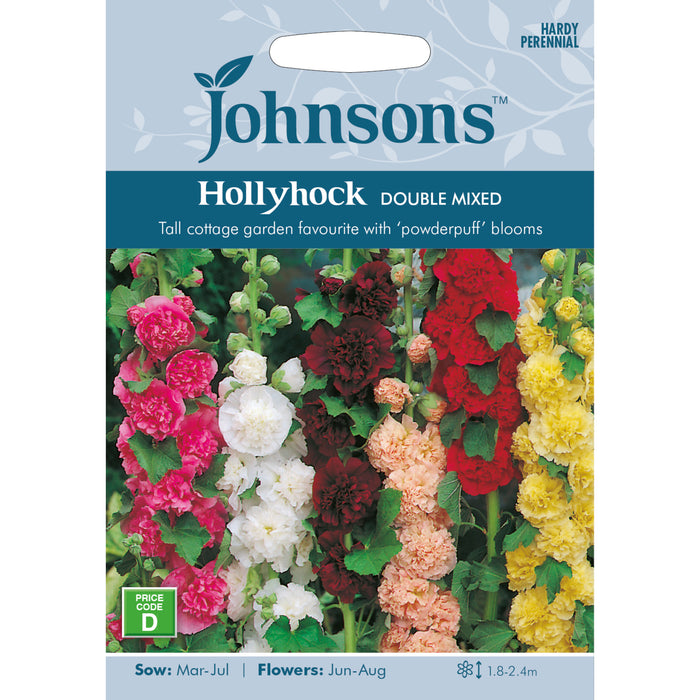 Flowers Hollyhock Double Mixed