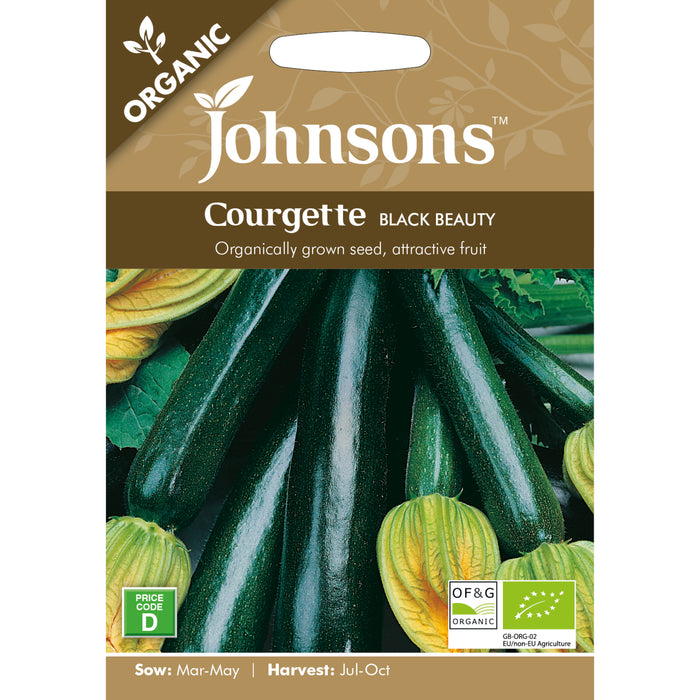 Vegetables Organic Courgette Black Beauty