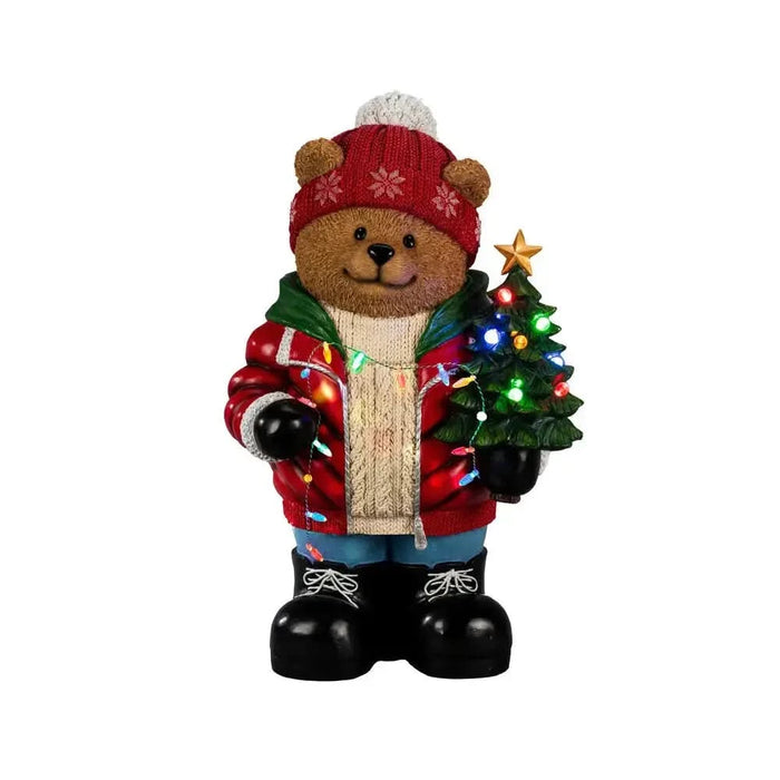 Konst Smide Large LED Teddy Bear with Christmas Tree