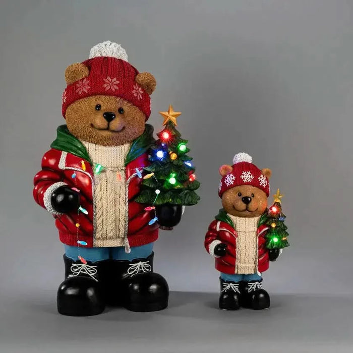 Konst Smide Large LED Teddy Bear with Christmas Tree