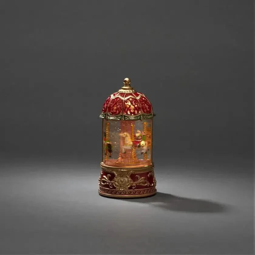 Konst Smide Illuminated Santa Lantern Carousel   - Indoor Christmas Decoration
