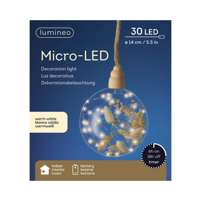 Lumineo Micro LED Ball Static Lights Indoor 14cm
