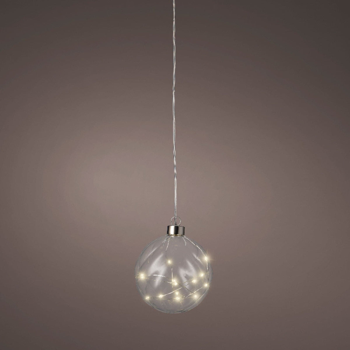 Micro LED Ball Diameter 10cm Clear, Warm White 15 Lights
