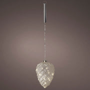 Micro LED Pinecone  Frost, Warm White 15 Lights