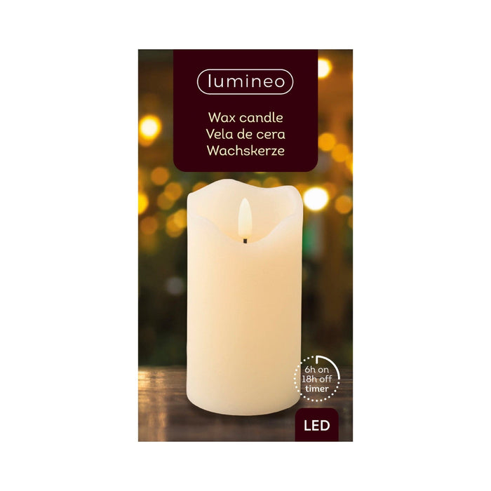 LED Wick Candle Wax Flicker 13cm Tall