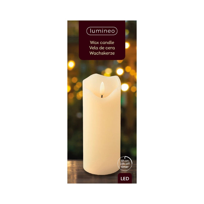 LED Wick Candle Wax Flicker 17cm Tall