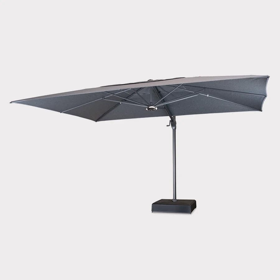 Kettler 4x3m Large Free Arm Parasol with Slate Canopy