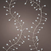 Micro LED Compact Lights 8 Function Twinkle Effect  Silver, Cool White 480 Lights