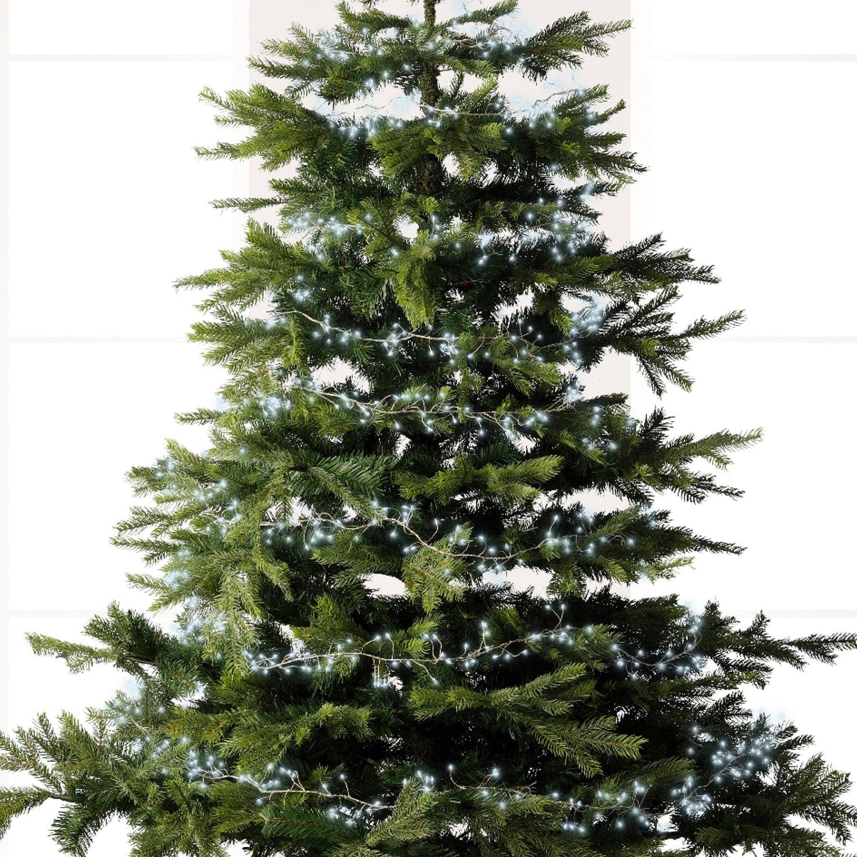 Micro LED Compact Lights 8 Function Twinkle Effect  Silver, Cool White 960 Lights