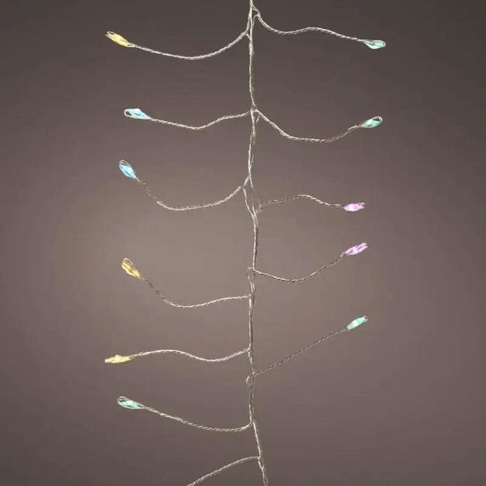 Micro Compact Lights 8 Function Twinkle Effect  Silver, Soft Multi 960 Lights