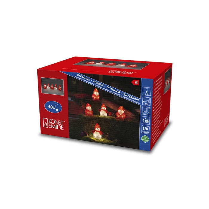 Acrylic Snowman & Santa 5 Piece Lighting Set