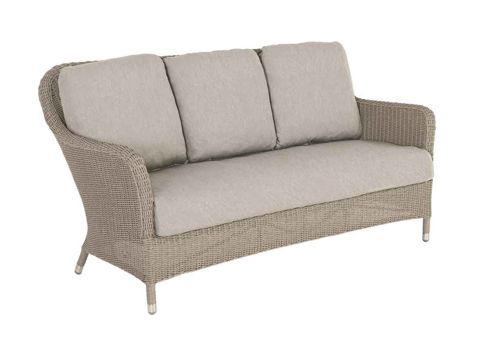 Alexander Rose Hazelmere NATURAL Weave Sofa Lounge Set with DUSK Cushions (ex-display)