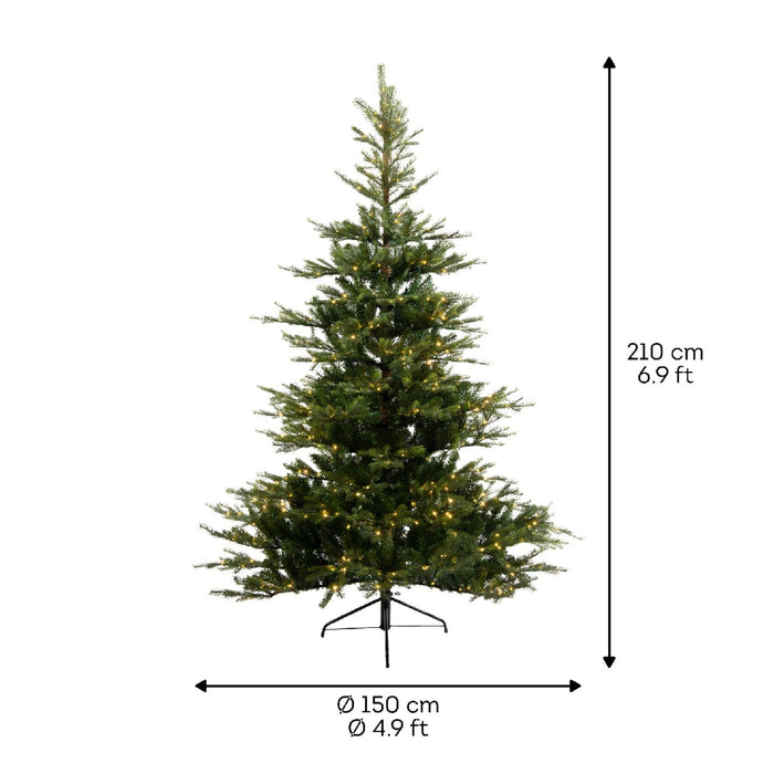 Everlands Grandis Fir Pre-Lit Micro LED Christmas Tree 210cm / 7ft