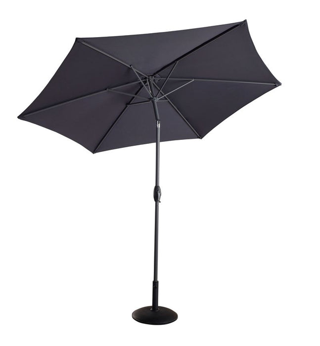 Hartman Balearic Market Parasol Round 2.7m - Dove Light Grey, Dark Grey, Forest Green