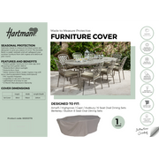 Hartman Protective Cover for 6 / 8 Seat Oval Dining Set - Fits 6 Seat Amalfi / Capri / Avebury / Highgrove and 8 Seat - Berkeley / Buxton