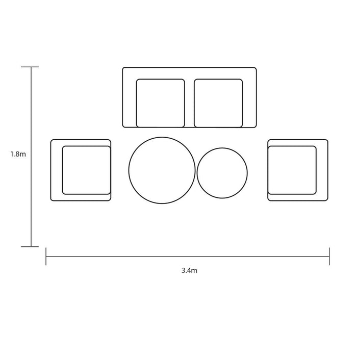 Hartman Rayo 2 Seater Lounge Set