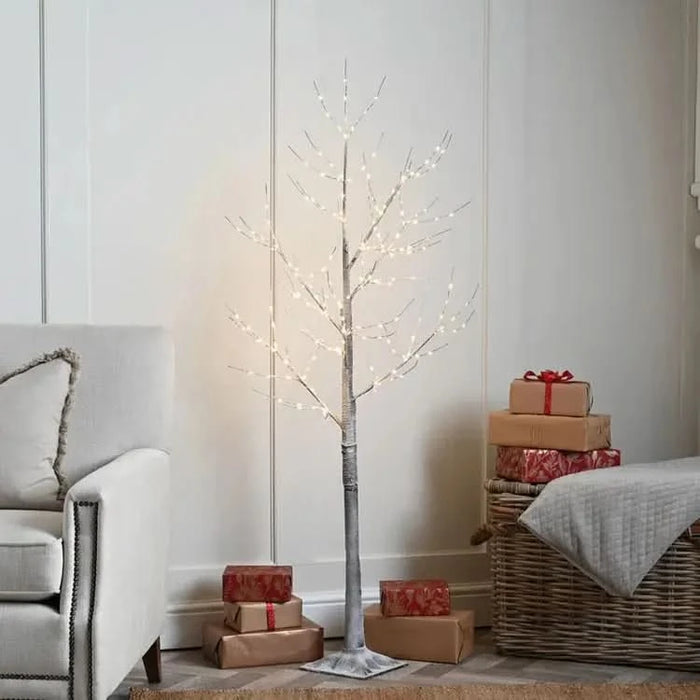 Festive Lit Warm White Snow Tree