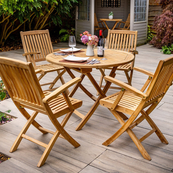 Hartman Malton 4 Seat Round Folding Dining Set