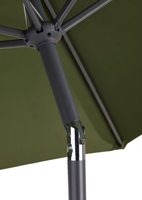 Hartman Balearic Market Parasol Round 2.7m - Dove Light Grey, Dark Grey, Forest Green