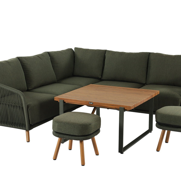 Hartman Eden Square Casual Dining Set in Juniper Green