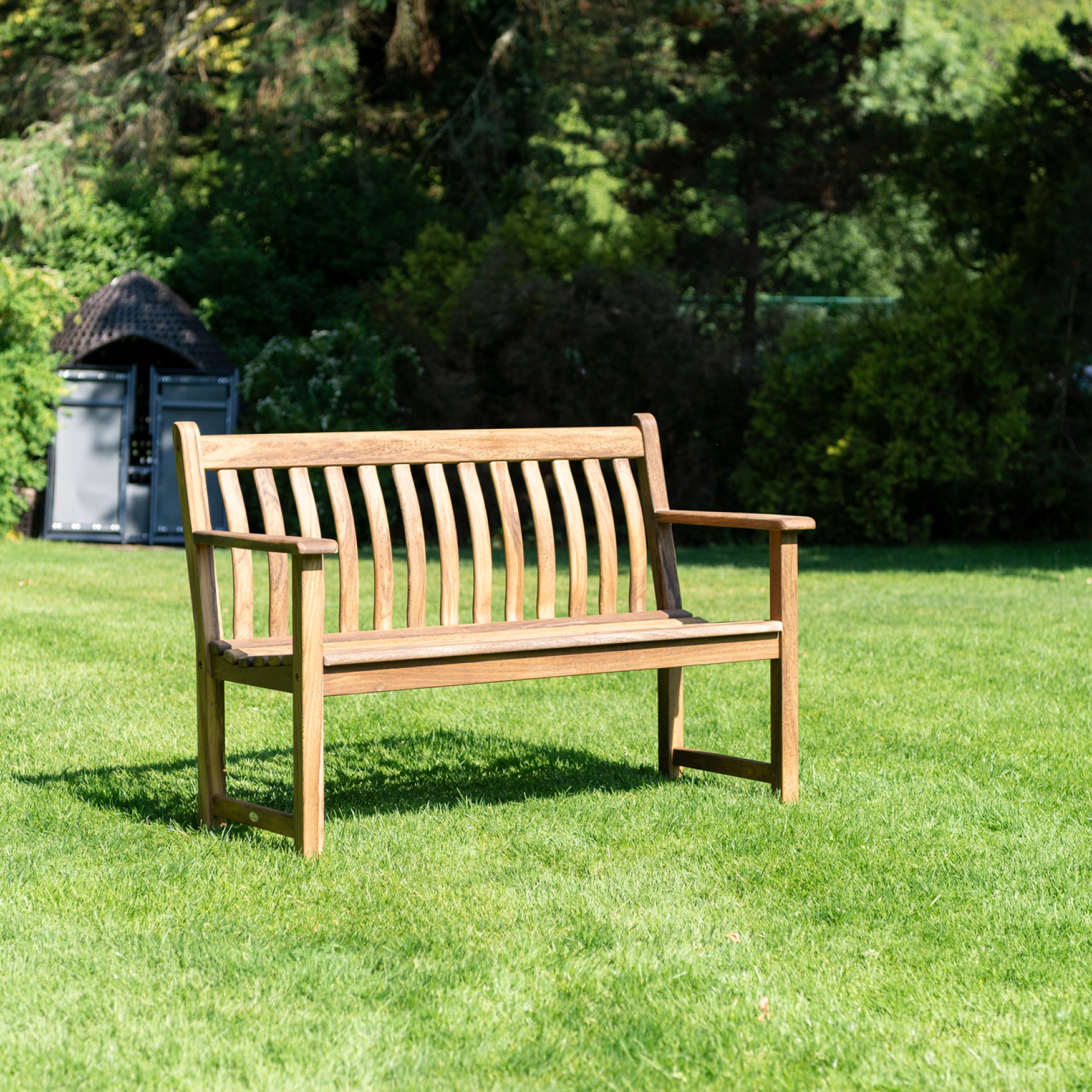 Alexander Rose Albany Broadfield Flat Arm Garden Bench 4ft (122cm)