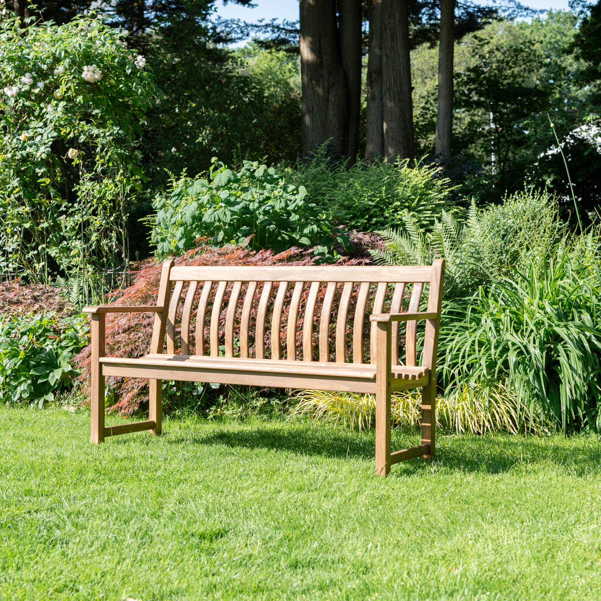 Alexander Rose Albany Broadfield Flat Arm Garden Bench 5ft (150cm)