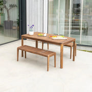 Alexander Rose Bolney Backless Garden Bench 4ft and Table Set