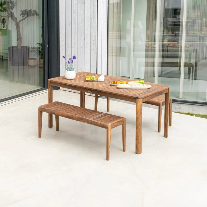 Bolney Backless Garden Bench 4ft and Table Set