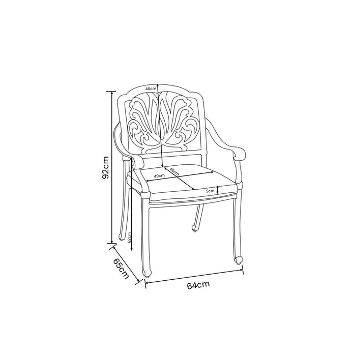 Hartman Amalfi Bistro Set in Bronze